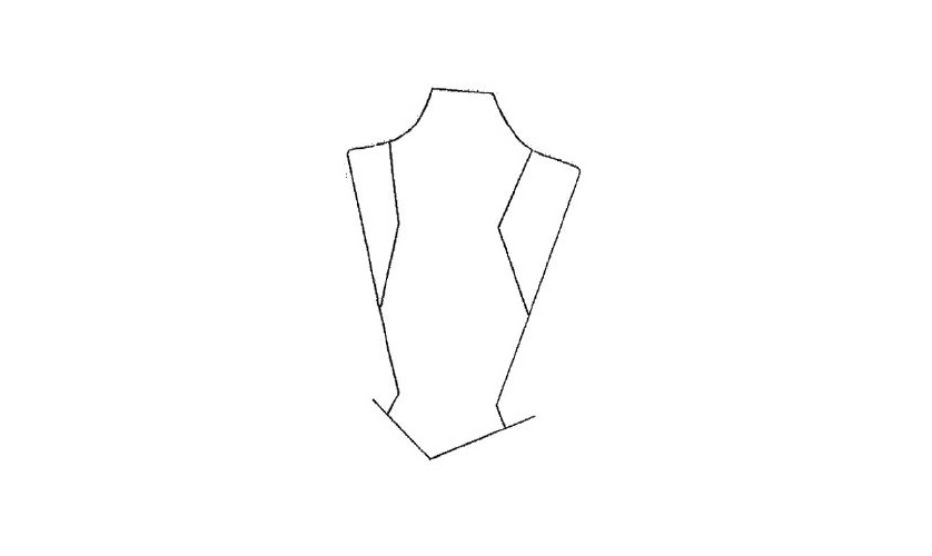 Percha Porta Blusa con Busto Pintada
